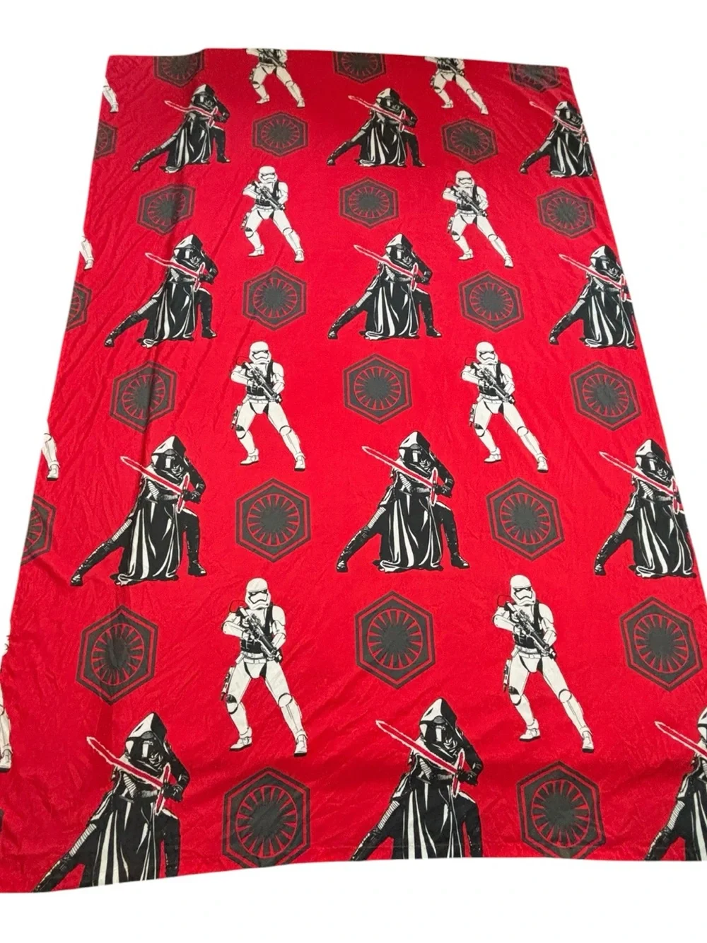 Star Wars VII Force Awakens Full Queen Flat Sheet Kylo Ren Crossguard Lightsaber